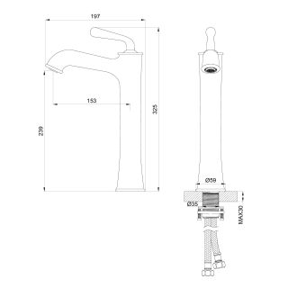 Смеситель для раковины Wonzon & Woghand Steam WW-88239008-BG брашированное золото